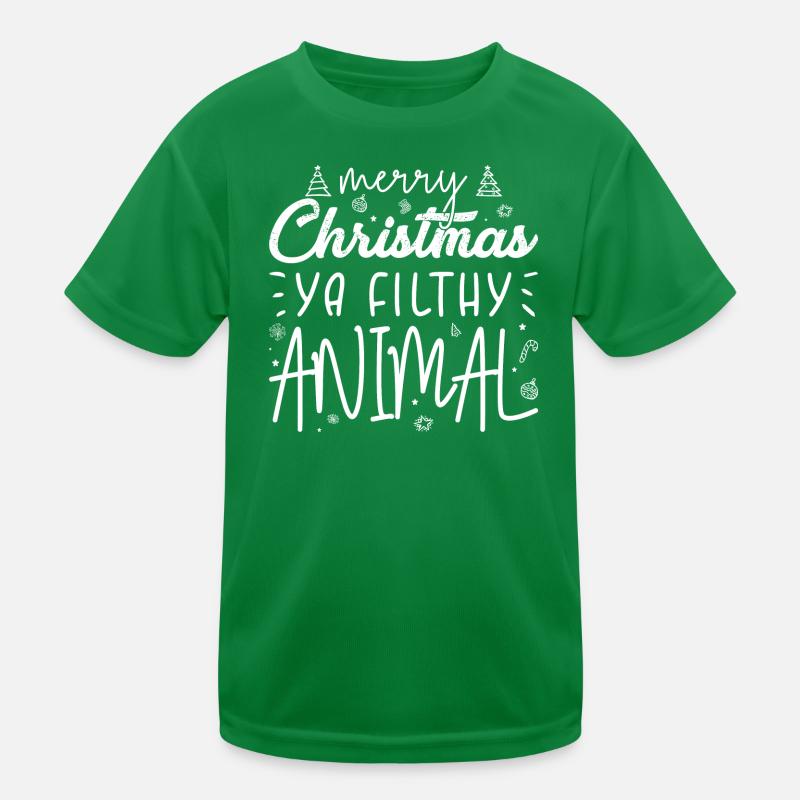 Cheeky Christmas Phrase Print Kids Functional T-Shirt