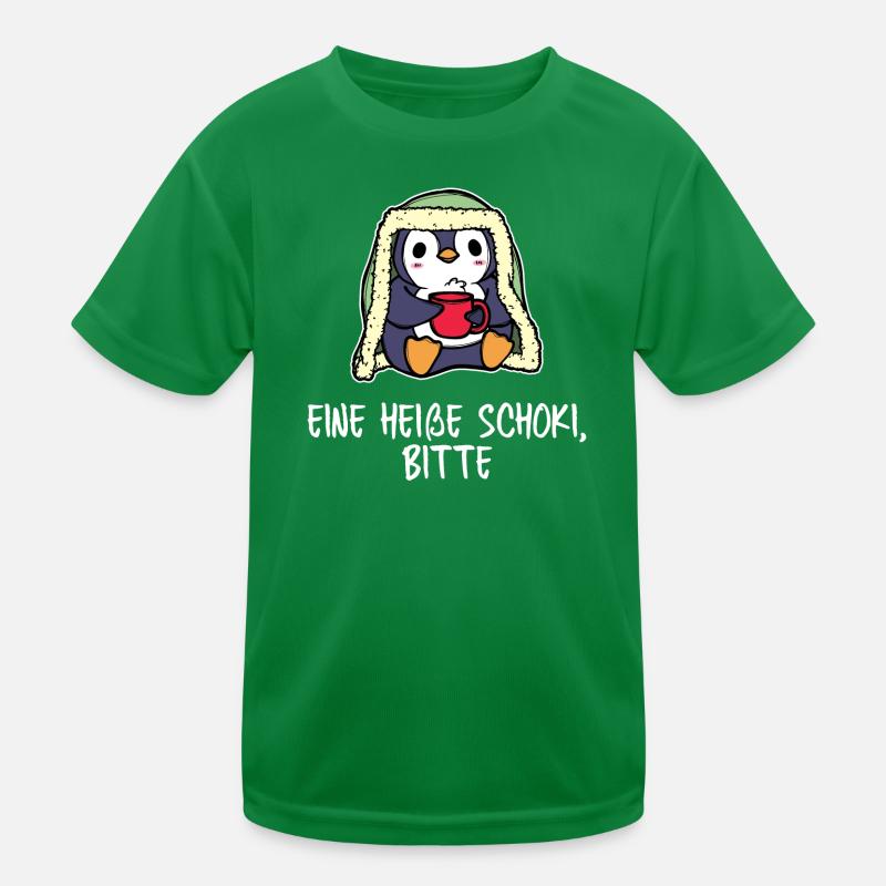 Südpol Kälte Pinguin Tier Vogel Eis Statement Kinder Funktions-T-Shirt