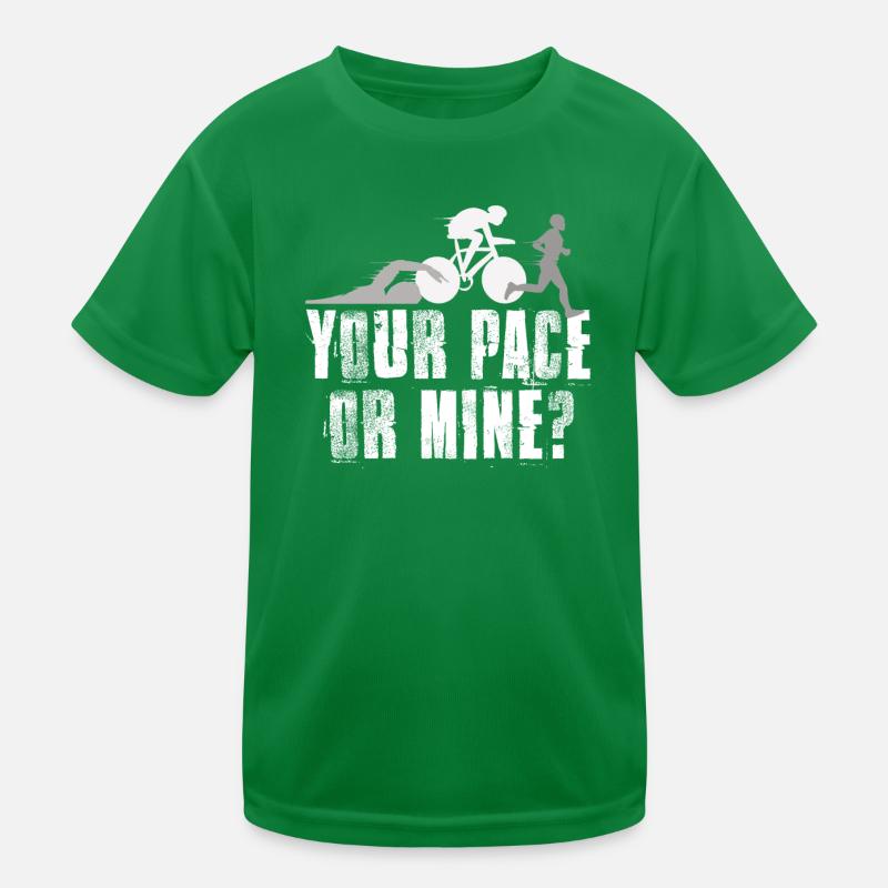 Dein Tempo Oder Meins Triathlon Kinder Funktions-T-Shirt