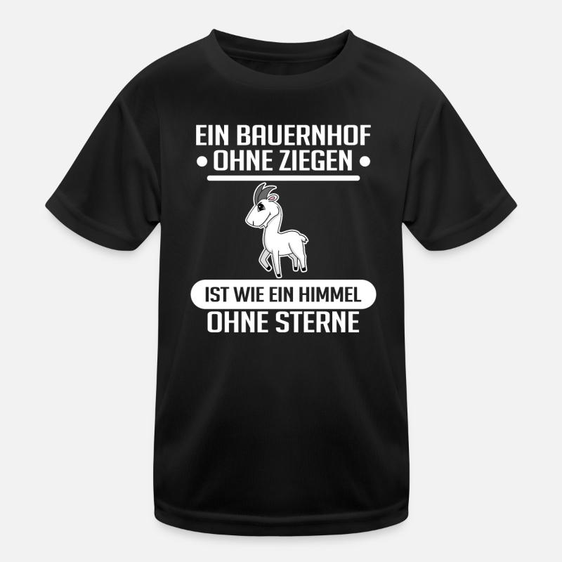 Ziege Ziegenbock Bock Kinder Funktions-T-Shirt