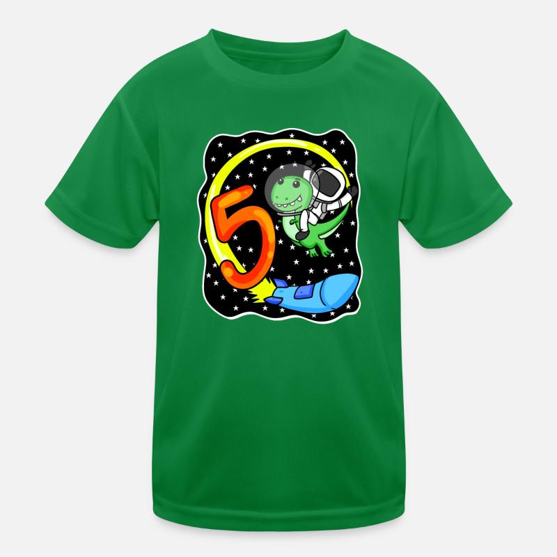 Jeune astronaute dinosaure de 5 ans T-shirt sport Enfant