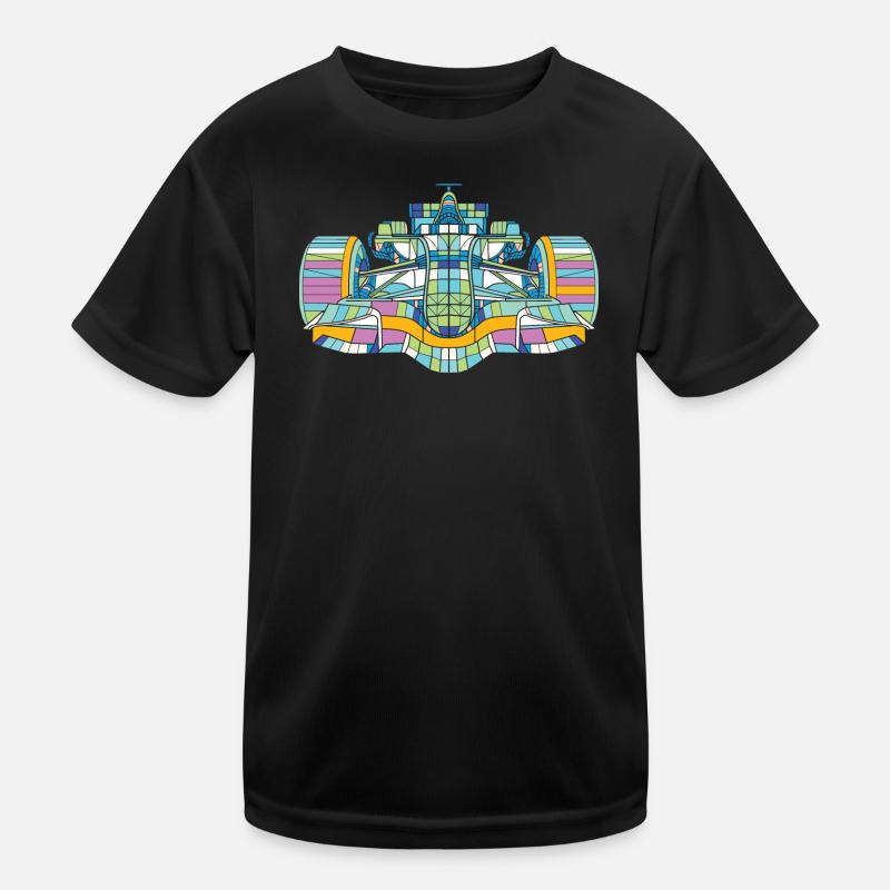 Voiture de course colorée T-shirt sport Enfant