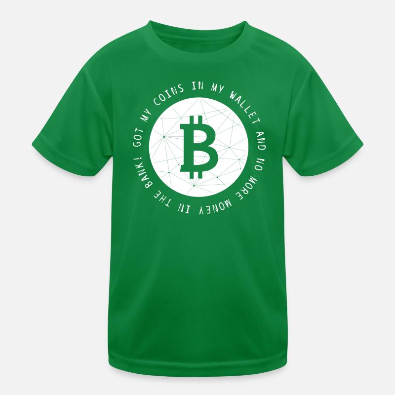 Bitcoin BTC Krypto Crypto lustig cool Spruch Kinder Funktions-T-Shirt