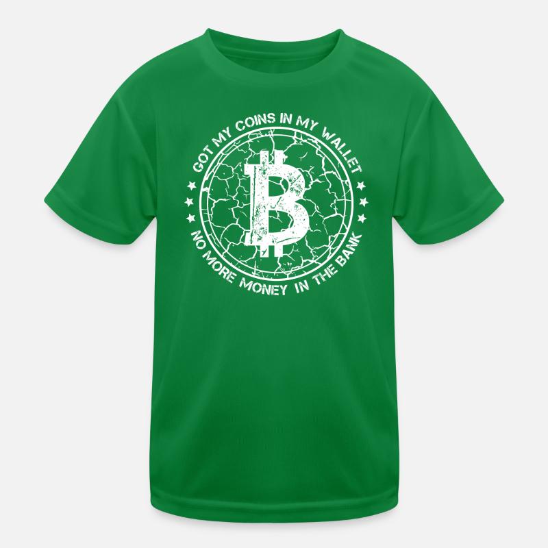 Bitcoin BTC Krypto Crypto lustig cooler Spruch Kinder Funktions-T-Shirt