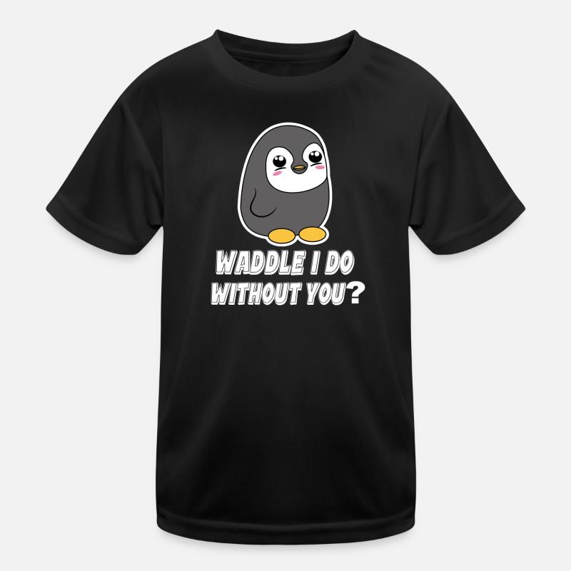 Penguin Animal Bird Statement Seabird Zoo Kids Functional T-Shirt