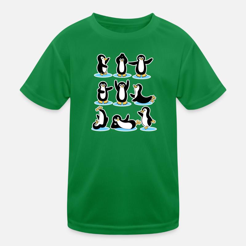 Patinage sur glace cool Antarctique Pingouin Oiseaux glacés T-shirt sport Enfant