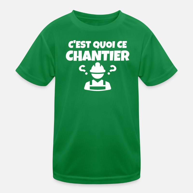 chantier, chef de chantier, construction T-shirt sport Enfant