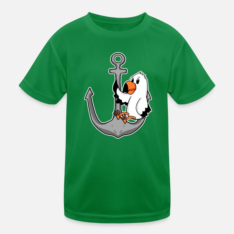 Anker und Möwe Kinder Funktions-T-Shirt