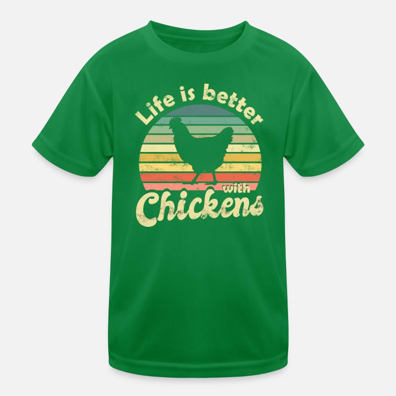 Chicken Chickens Kids Functional T-Shirt