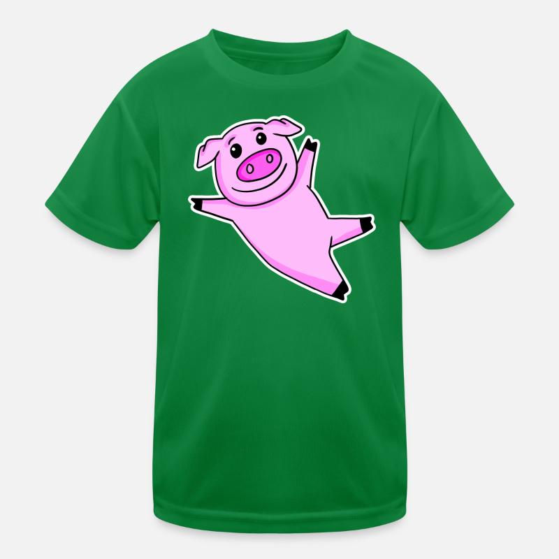 Schwein Niedlich Kinder Funktions-T-Shirt