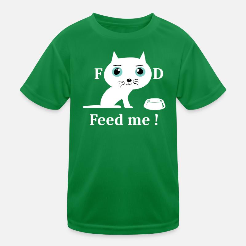 Chat blanc mignon T-shirt sport Enfant