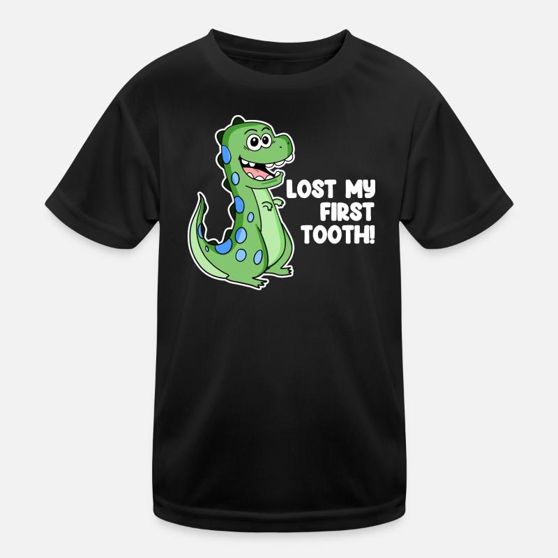 Dino Tooth Gap Toddler Milk Tooth Kids Functional T-Shirt