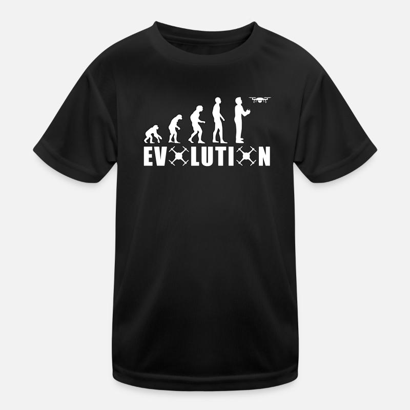 EVOLUTION DRONE Cadeau Pilote au sol Vol T-shirt sport Enfant