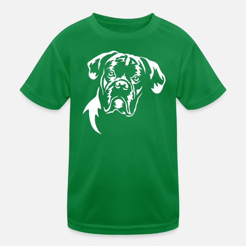 Boxer Kopf "Black Edition" Kinder Funktions-T-Shirt