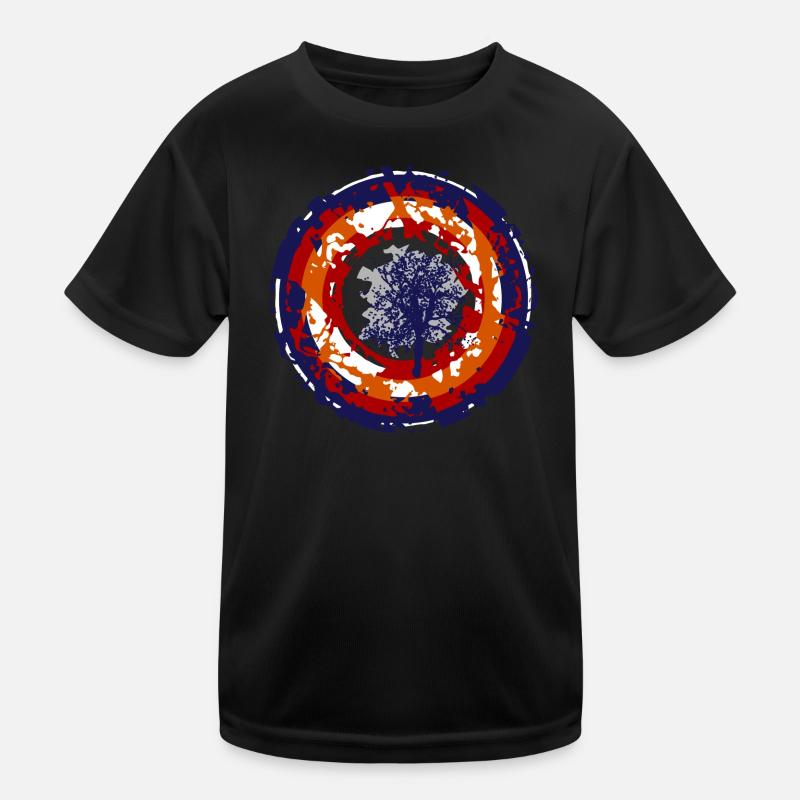 crazy bullseye - Kinder Funktions-T-Shirt - Schwarz