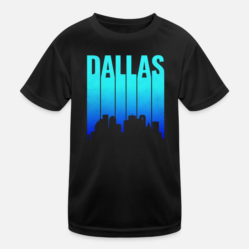 Typographie du gradient de la ligne d’horizon de Dallas T-shirt sport Enfant