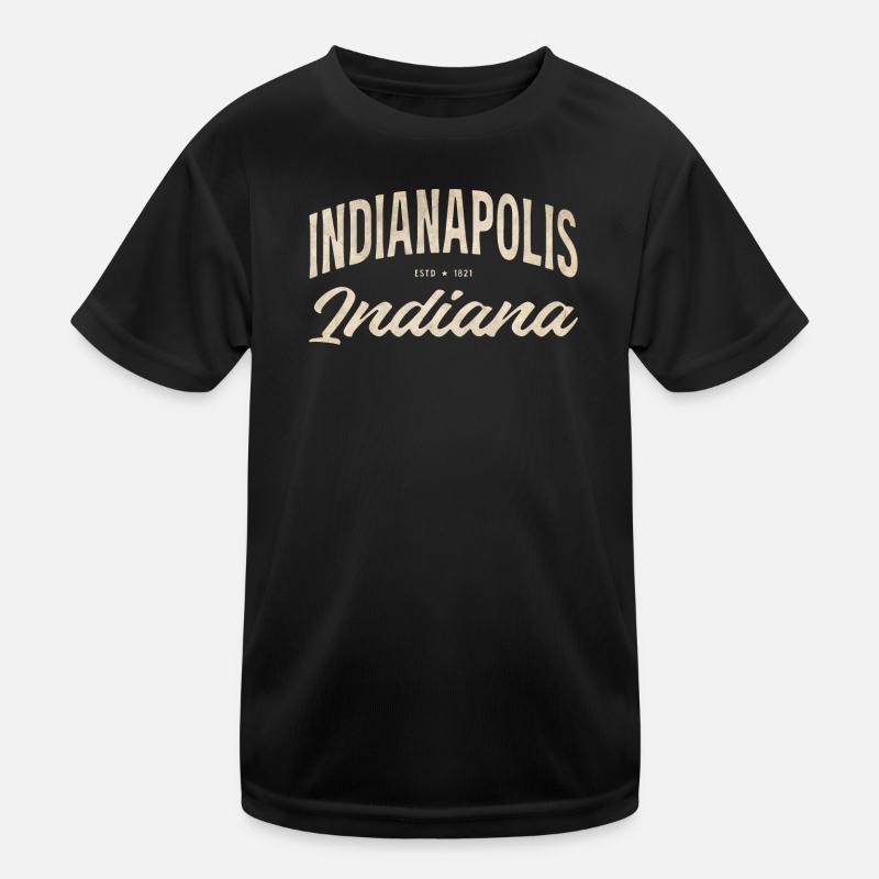 Vintage Indianapolis Script Logo Kids Functional T-Shirt
