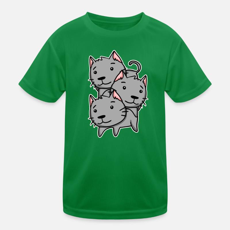 Niedliche Katzen Kinder Funktions-T-Shirt