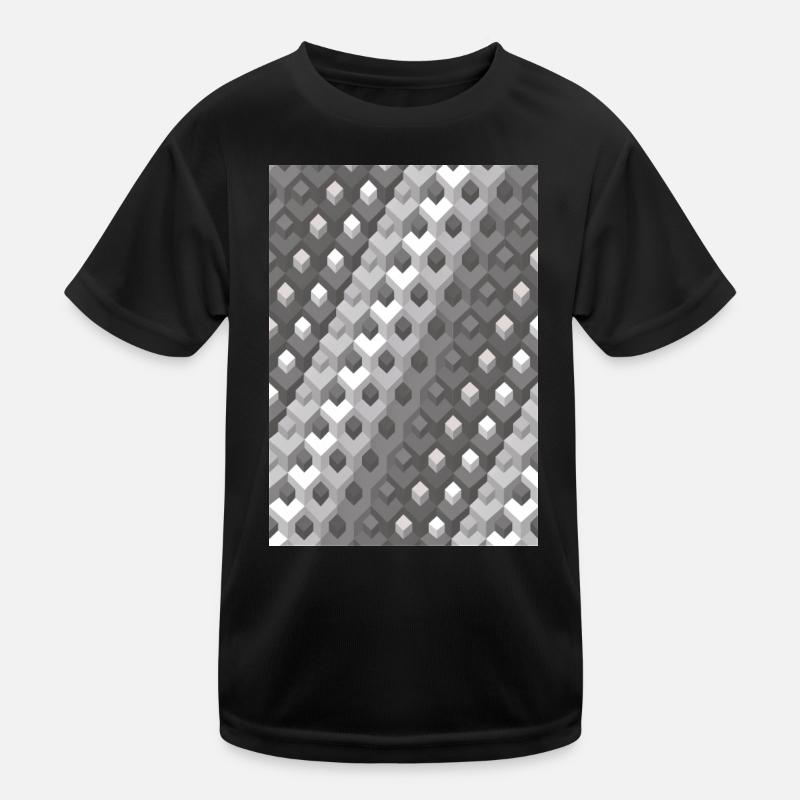 Grayscale gradient Left turn Kids Functional T-Shirt