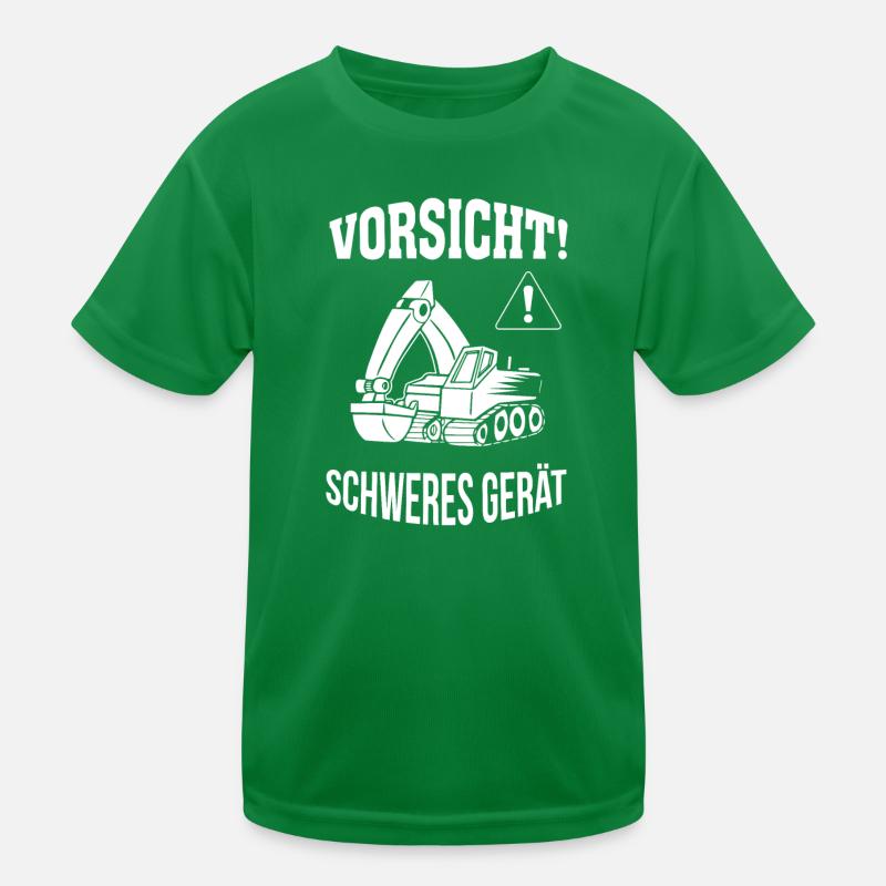 Bagger Baggerfahrer Baugeräteführer Schweres Gerät Kinder Funktions-T-Shirt
