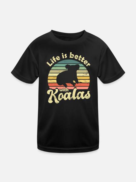 Koala Koala Ours - T-shirt sport Enfant - noir - Devant