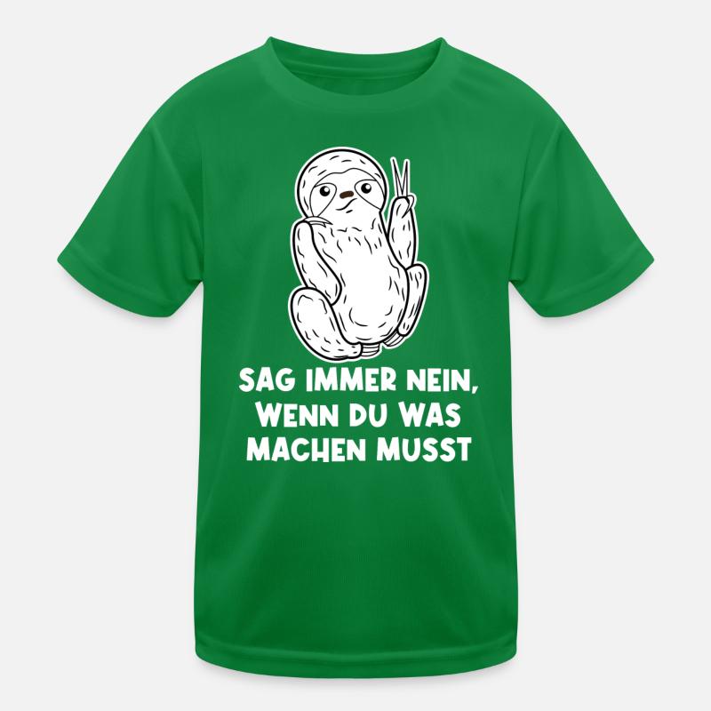 Faul Urwald Tier Faultier Statement Dschungel Kinder Funktions-T-Shirt