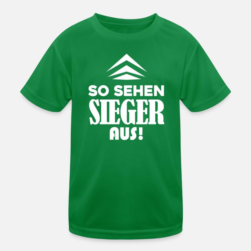 Sieger Erster Gewinner Kinder Funktions-T-Shirt
