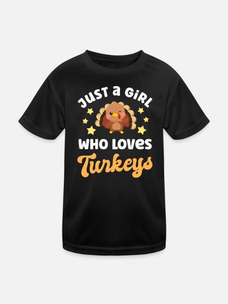 Turkey Turkeys - Kids Functional T-Shirt - black - Front