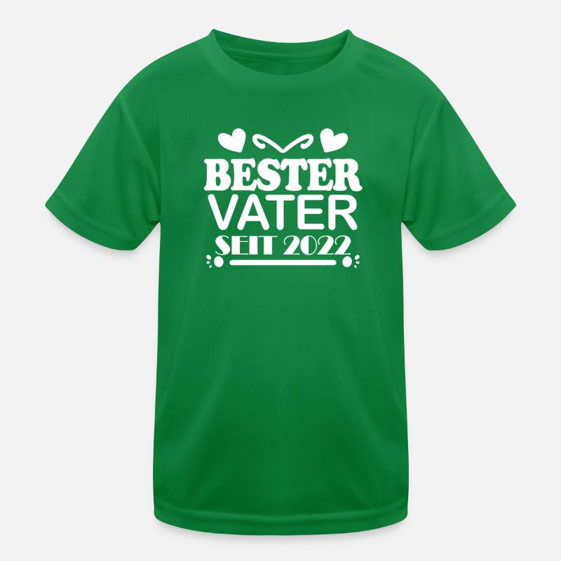 Bester Vater seit 2022 Kinder Funktions-T-Shirt