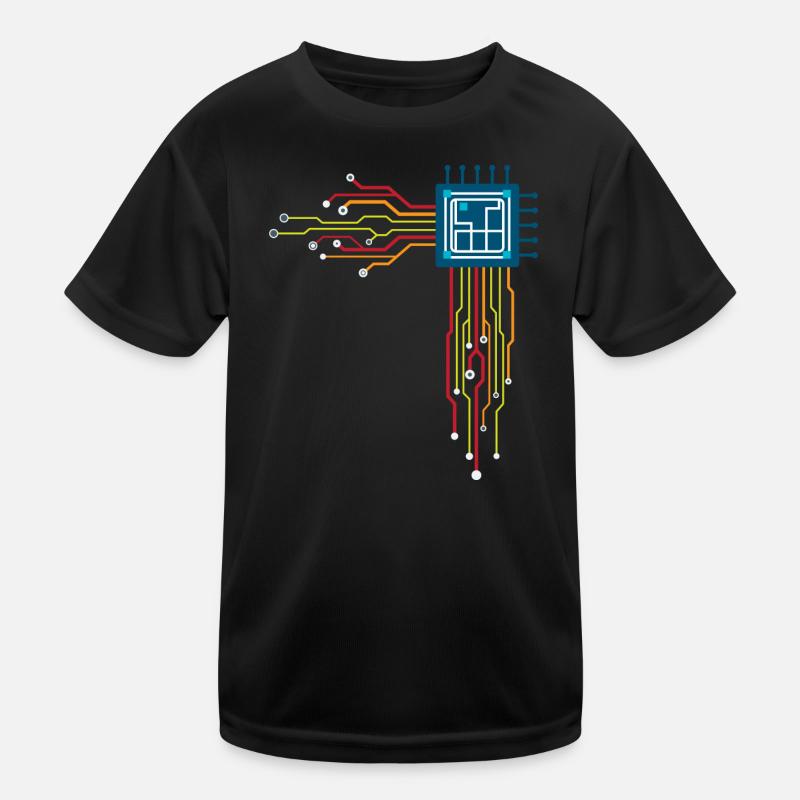 Computer chip - Creative illustration Kids Functional T-Shirt