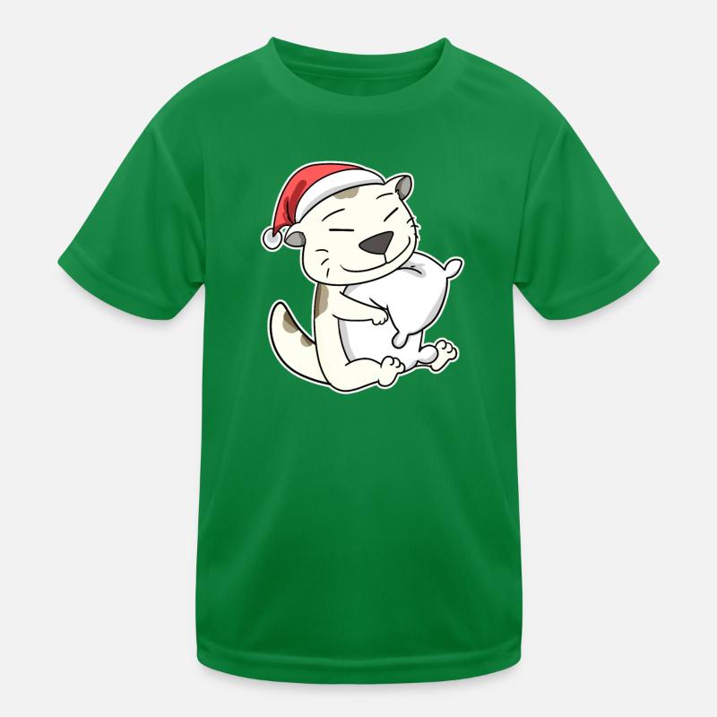 Devon Rex Chat Noël Sommeil Fatigué T-shirt sport Enfant