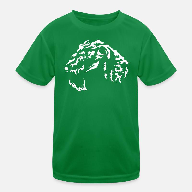 Kerry Blue Terrier Kopf "Black Edition" Kinder Funktions-T-Shirt