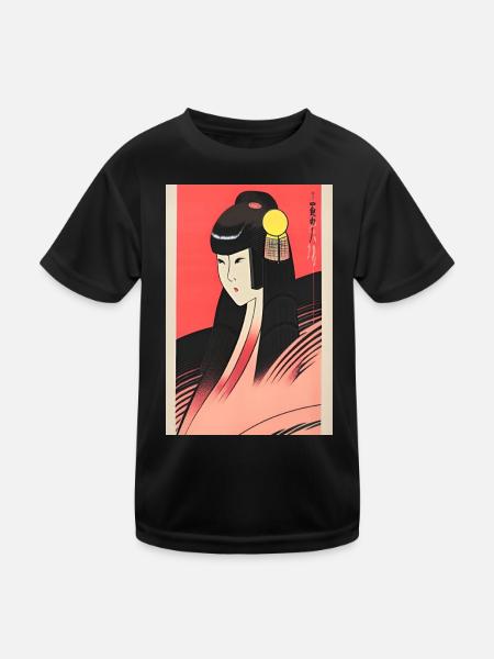 Geisha 10 - Kids Functional T-Shirt - black