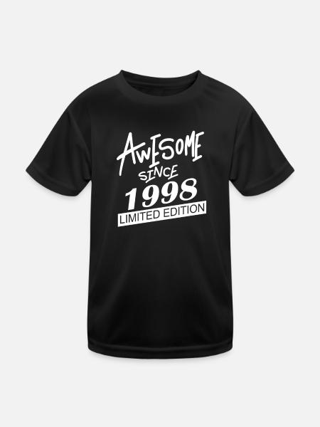 1998 - Jahrgang 1998 - Fantastisch seit 1998 - Kinder Funktions-T-Shirt - Schwarz - Vorne