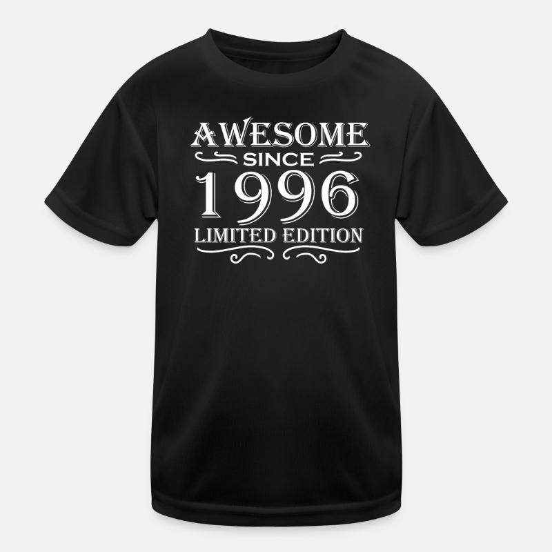 1996 - Kinder Funktions-T-Shirt - Schwarz