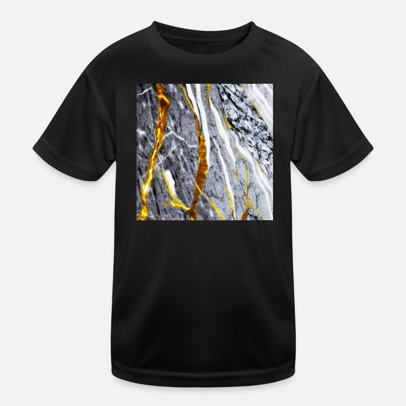 Marmor Gold Textur Kinder Funktions-T-Shirt