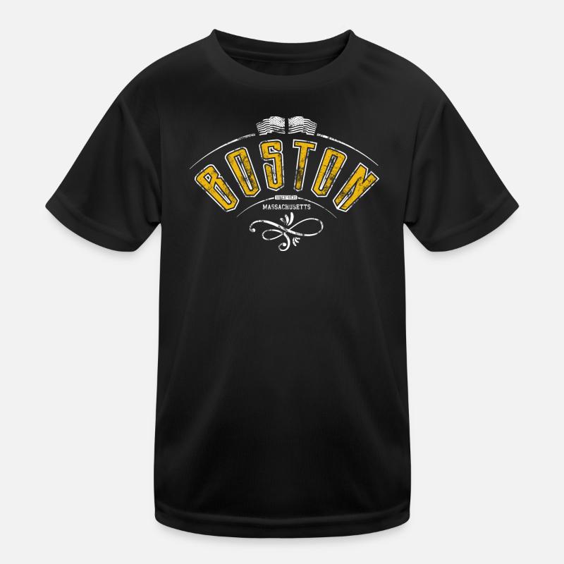 Boston Grunge-Effekt Kinder Funktions-T-Shirt