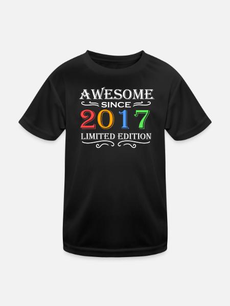 2017 - Jahrgang 2017 - Fantastisch seit 2017 - Kinder Funktions-T-Shirt - Schwarz
