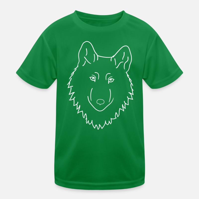 Wolf - weiß Kinder Funktions-T-Shirt