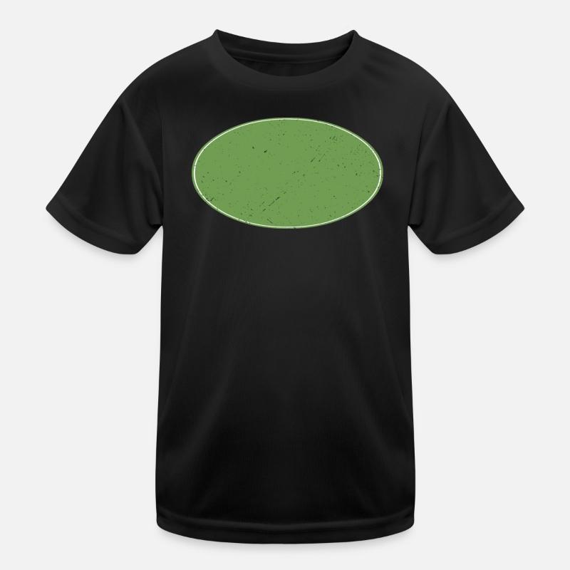 Oval background dirty green Kids Functional T-Shirt