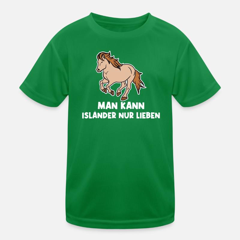 Cool Islandpferde Statement Pferdenarr Galopp Kinder Funktions-T-Shirt