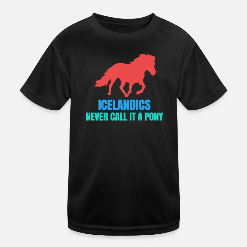 Islandpferde Pony Statement Isländer Pferdenarr Kinder Funktions-T-Shirt