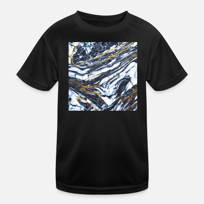 Marmor trifft auf Gold Marmorgold Textur Kinder Funktions-T-Shirt