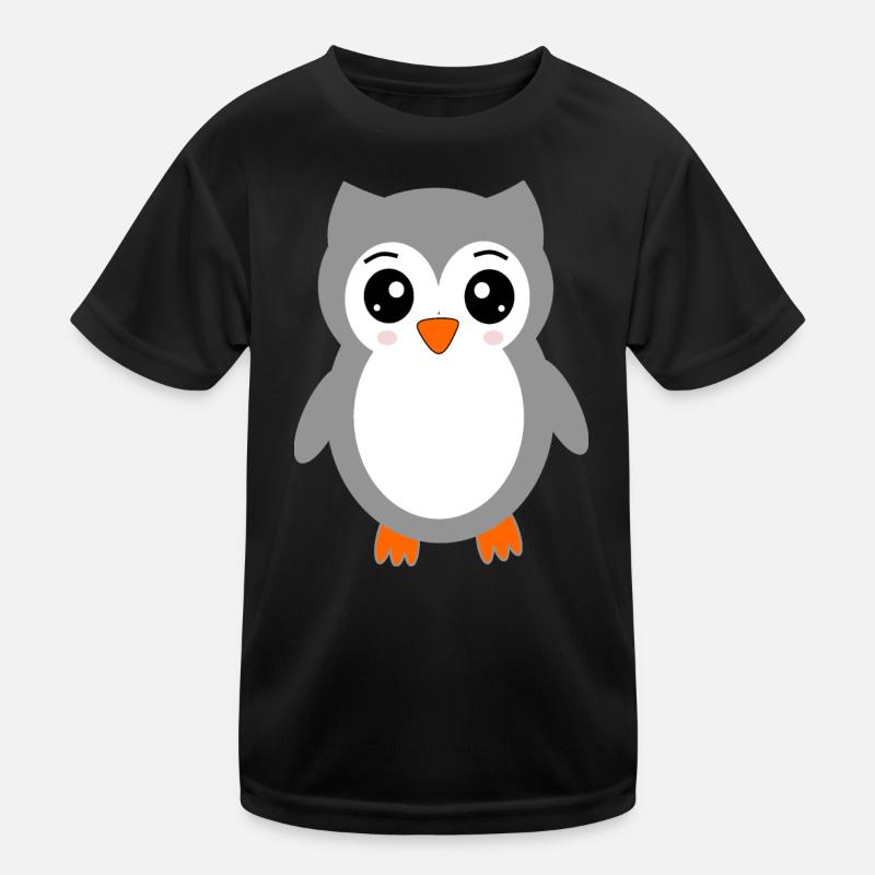 graue Eule Kinder Funktions-T-Shirt