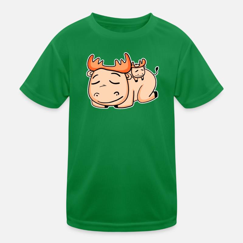 Élan avec bébé orignal - Famille T-shirt sport Enfant