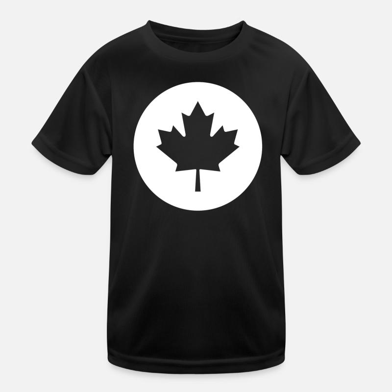 Canada, j'aime le canada, j'adore le canada - T-shirt sport Enfant - noir