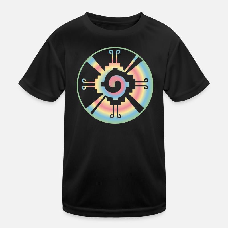 Galactic Butterfly Hunab Ku - aztec symbol Kids Functional T-Shirt