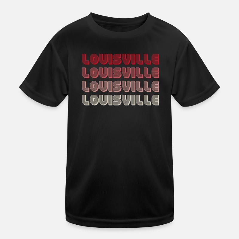Louisville Vierfach Gradient Wortlogo Kinder Funktions-T-Shirt