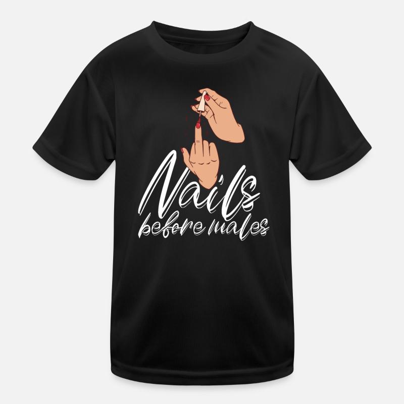 Nails before men Nail designer Kids Functional T-Shirt