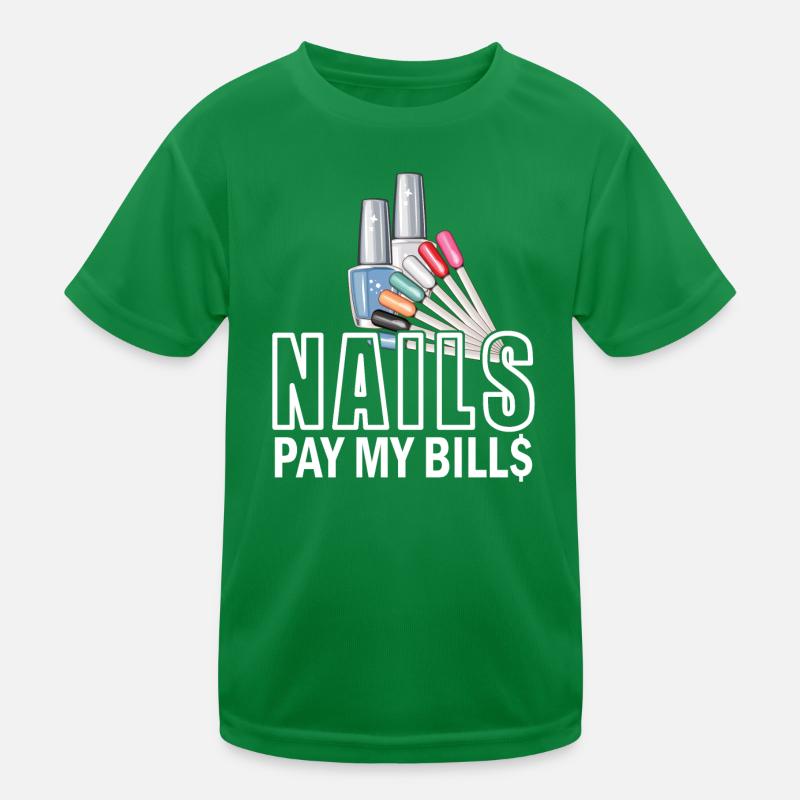 Nails Pay My Bills Manucure T-shirt sport Enfant